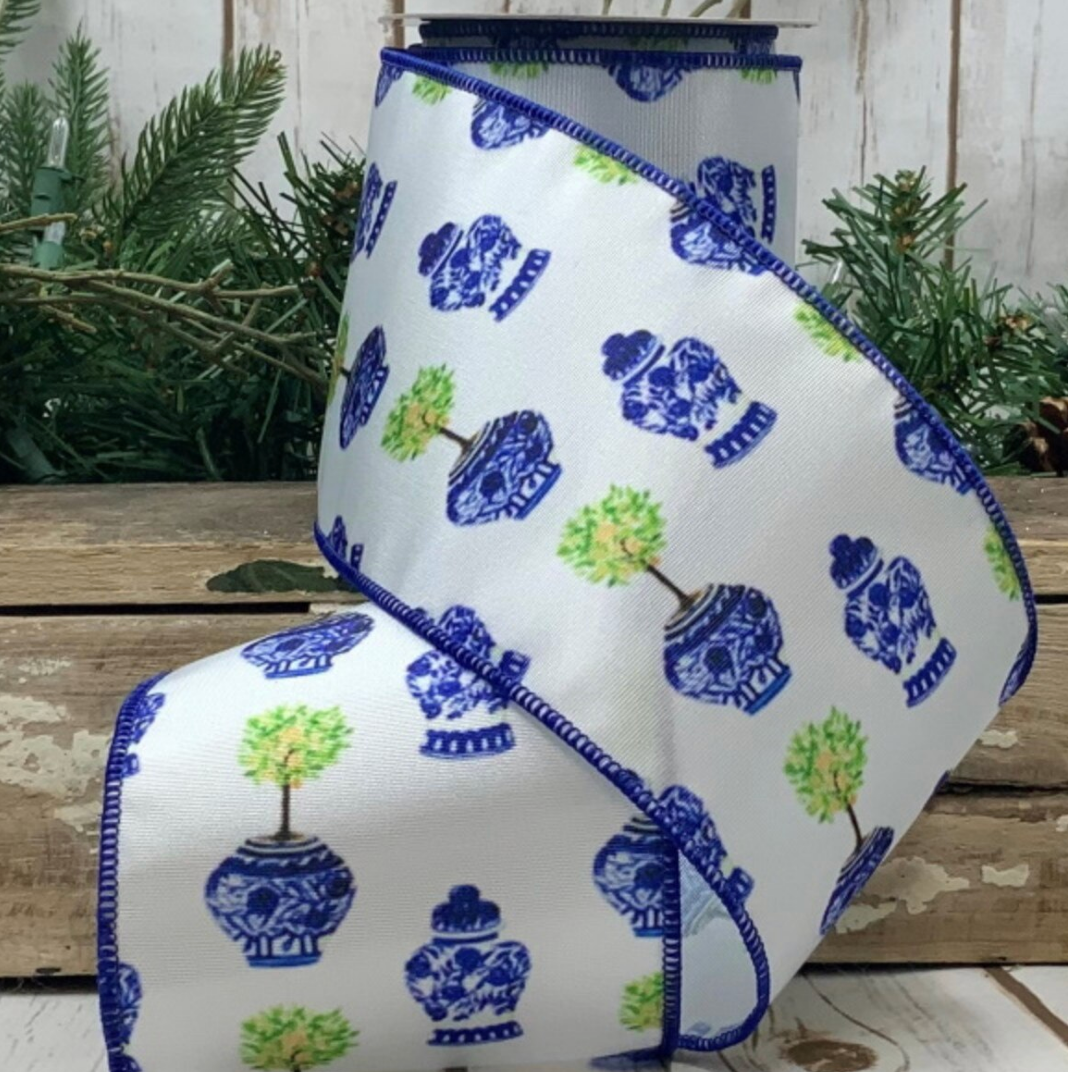 CHINOISERIE & NAVY VELVET RIBBON main image 0