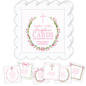 Baby Girl Scripture Cards 4X4 Flat Card With Frame