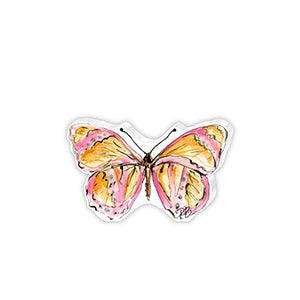 Handpainted Pink Butterfly Small Acrylic Art