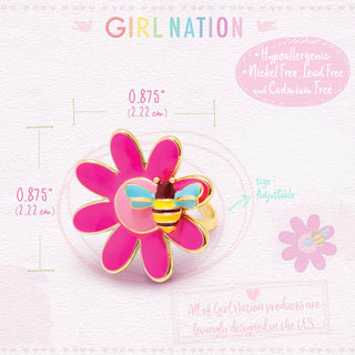 Petal Party Adjustable Ring with Gift Box