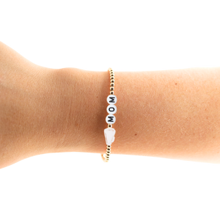 Cheer Mom Bracelet: Standard 6.75 / Gold