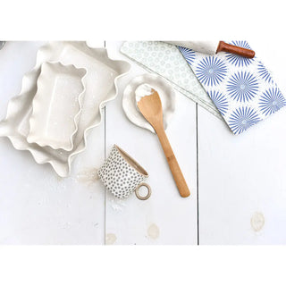 Signature White Ruffle Spoon Rest