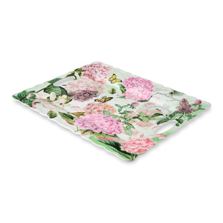 Garden Path Melamine Rectangular Platter with Handles