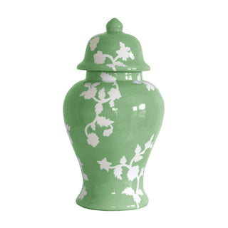 Chinoiserie Dreams Ginger Jars in Cabbage Patch Green: Medium