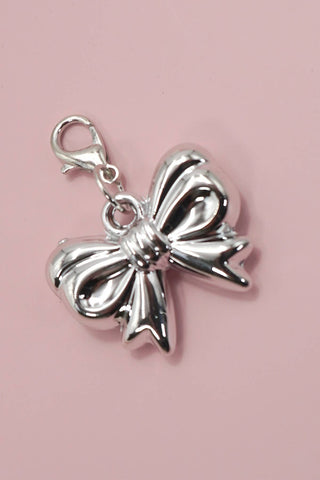 CLASSIC SILVER BOW SHOE CHARM | 40SD102: Silver