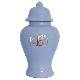 Classic Monogram Ginger Jars in 17 Colors | Wholesale: White / Large