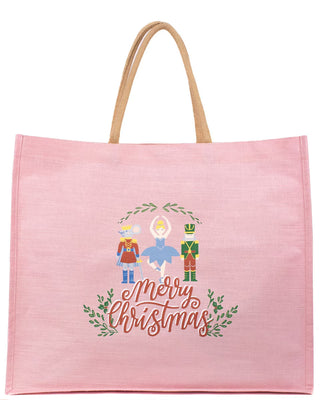 Merry Christmas Waltz Juco Carryall Tote