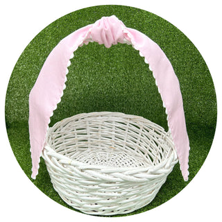 Color Cotton Pique Sash with Trim: Pink / 54 inches