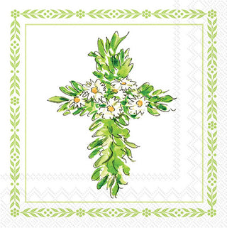 Paper Lunch Napkins 20ct Floral Cross Rosanne Beck