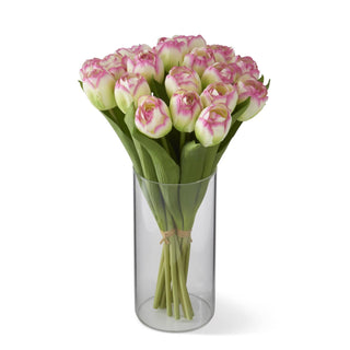 13 Inch Green w/Purple Real Touch Tulip Bundle
