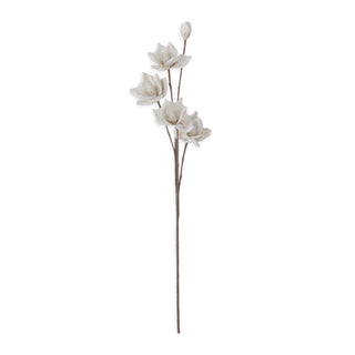 45 Inch White 4 Bloom & 1 Bud Stem