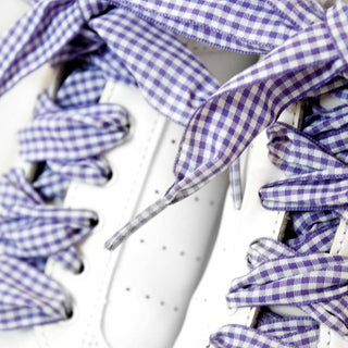 Vichy pattern laces - Purple