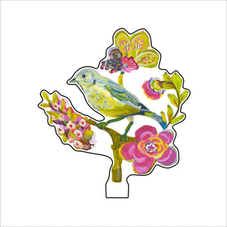 Purple Poppy Mallow Warbler Acrylic Floral