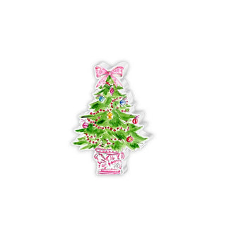 Christmas Tree in Pink Chinoiserie Pot Small Acrylic Art