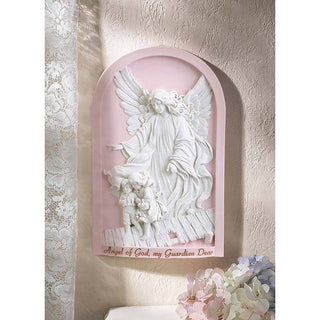 Guardian Angel Wall Plaque-Pink