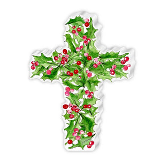 Holly Cross with BerriesLarge Acrylic Art