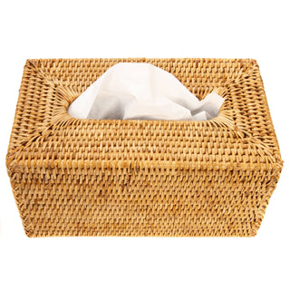 Rattan Rectangular Tissue Box Cover