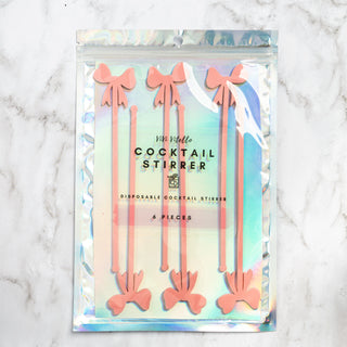 Bows, bows, bows! Cocktail Stirrer, Set of 6