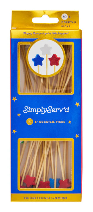 Party Pick Red, White & Blue Star