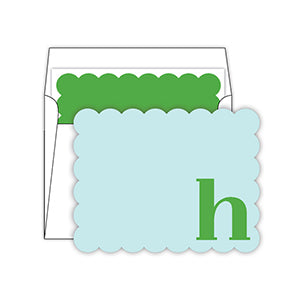 Scallop Monogram Note Cards