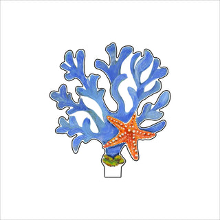 Starfish & Blue Coral Acrylic Floral