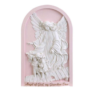 Guardian Angel Wall Plaque-Pink