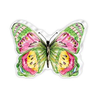 Green and Pink Butterfly Medium Acrylic Art