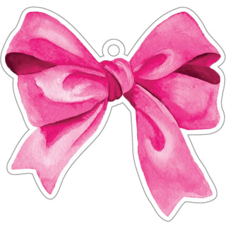 Pink Bow Die-Cut Gift Tags
