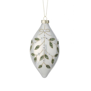 6" Glass Pearl Finial Ornament