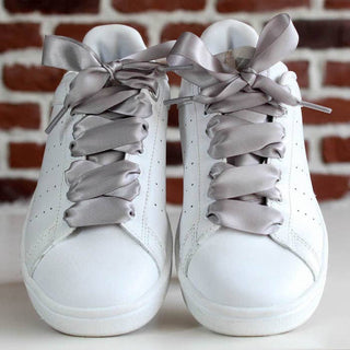 Grey satin laces