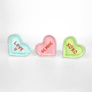 Be Mine Pink Acrylic "Candy Heart"