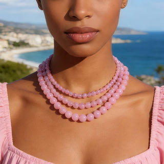 Purple-Pink Beaded Versatile Necklace