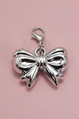 CLASSIC SILVER BOW SHOE CHARM | 40SD102: Silver