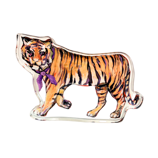 Tiger In Purple Game Day Acrylic