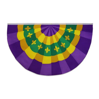 Mardi Gras Bunting Flag 5x3ft