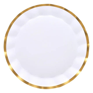 Everyday White Wavy Charger Plates/8pk