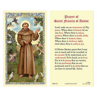 St Francis of Assisi Prayer Card