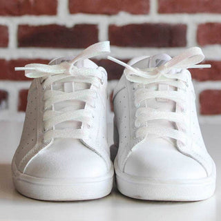 White Glitter Shoelaces
