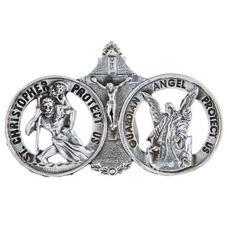 St. Christopher and Guardian Angel Highway Visor Clip
