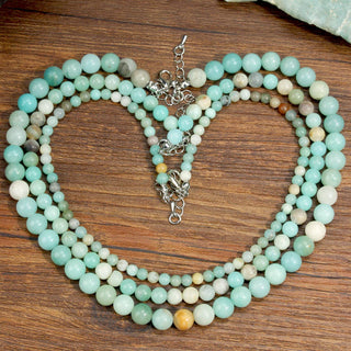 Mint Green Natural Stone Beaded Versatile Necklace