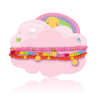 Sunny Mini Seed Bead Bracelet Stack
