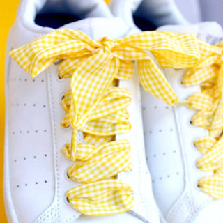 Vichy pattern laces - Yellow