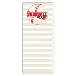Handpainted Baseball Mom Skinny Notepad