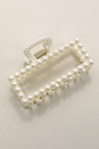 PEARL HAIR CLAW CLIPS | 40H736: FLOWER