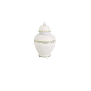 Scallop Ginger Jars in Soft Green: Large