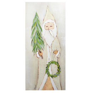 Natural Santa with Tree Porch Sign