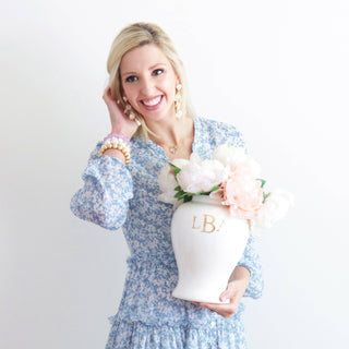 Classic Monogram Ginger Jars in 17 Colors | Wholesale: White / Large