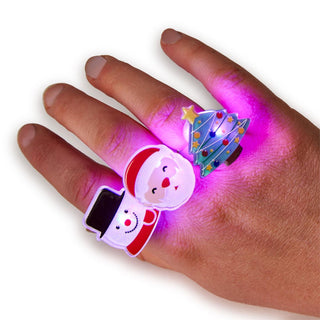 Christmas Light up Adjustable Ring
