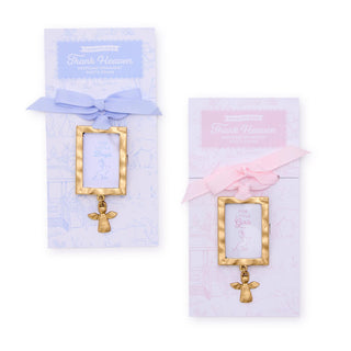 Keepsake Ornament Photo Frame with Angel Charm on Gift Card