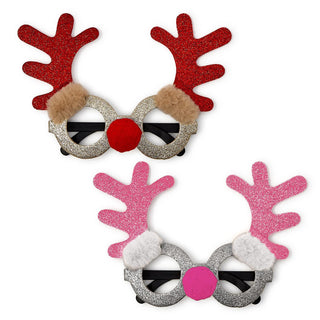 Glitter Antler Novelty Glasses on Gift Card Assorted